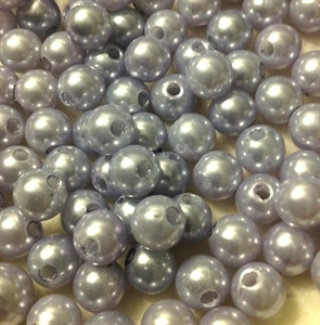 Picture of BD8R12A  8mm LIGHT GRAY round plastic beads