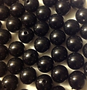 Picture of BD12R14  12mm BLACK round plastic beads