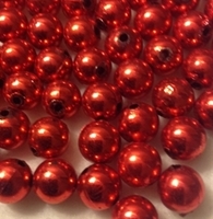 Picture of BD12RM5  12mm METALLIC RED round plastic beads