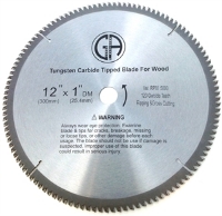 Circular Saw Blade Carbide 12" 120T for WOOD. Suitable for a circular saw, table saw, chopsaw, miter saw, skilsaw, concrete and masonry saw.-full view brighter