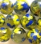 Picture of MJ3226DA HANDMADE 16MM Clear w/blue & yellow spots, set of 10