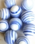 Picture of MJ3226DC HANDMADE 16MM White w/blue stripes, set of 10