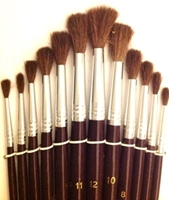 Picture of ART154  camel hair paint brush, round, nickel seamless furrules