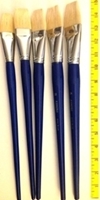 Paint Brush Set – 5pc Flat Size 16,18,20,22 & 24 Bristle Hair full shot