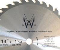 saw blade-TC436N-14in-top section view-for circular,table and chop saws