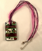 Picture of GP12 Hand Made Fused Glass Jewerly-Rectangle 