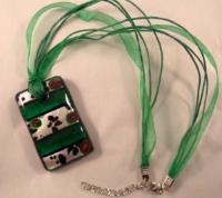 Picture of GP11 Hand Made Fused Glass Jewerly-Rectangle 