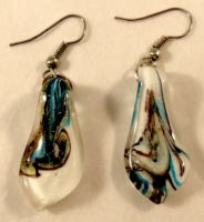 Picture of GP9 Hand Made Murano Fused Glass Jewelry Set-Leaf 