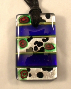 Picture of GP10 Hand Made Fused Glass Jewelry Rectangle 