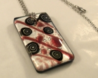 Picture of GP40 Hand Made Fused Glass Jewerly-Rectangle 