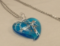 Picture of GP32 Hand Made Fused Glass Jewerly-Heart