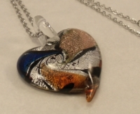 Picture of GP20 Hand Made Fused Glass Jewerly Heart