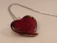Picture of GP18 Hand Made Fused Glass Jewerly Heart