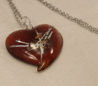 Picture of GP29 Hand Made Fused Glass Jewerly-Heart