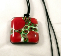 Picture of GP51 Hand Made Fused Glass Jewerly-Square 