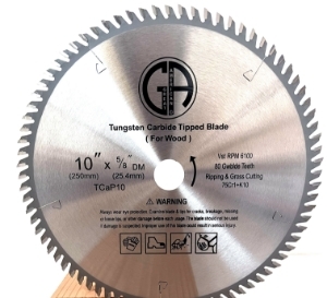 Saw Blade Circular Carbide TC10P 10" 80T for table chop miter & skilsaw - full view