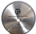 Circular Saw Blade Carbide 12" 100T for WOOD. For use with circular saw, table saw, chopsaw, miter saw, skilsaw, concrete and masonry saw-full view