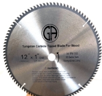 Circular Saw Blade Carbide 12" 100T for WOOD. For use with circular saw, table saw, chopsaw, miter saw, skilsaw, concrete and masonry saw-full view