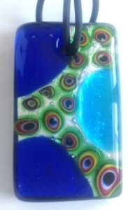 Picture of GP16 Hand Made Fused Glass Jewelry-Rectangle 