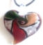 Picture of GP18 Hand Made Fused Glass Jewelry Heart
