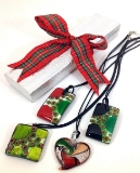 Glass Pendants – Handmade Murano Fused Butterfly, Swirl, Rectangular, Square, Heart and Spoon