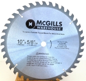 Saw Blade Circular Carbide TC158N 10" 40T for table chop miter & skilsaw full view