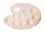 Picture of ART115  plastic oval palette with 6 wells, white, 9x7  