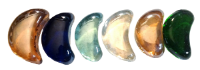 Picture of M71  Glass Gems  Moon Shaped. 16MM thick