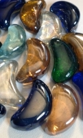 Picture of M71  Glass Gems  Moon Shaped. 16MM thick