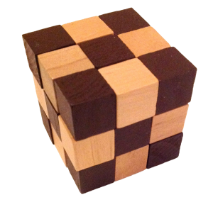 Picture of MGT0220 BRAIN TWISTER Wood Cube Puzzle